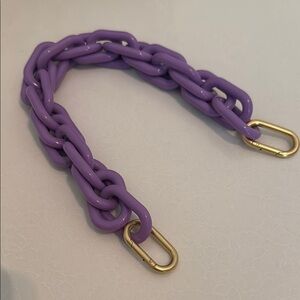 Clare V Lavender Shortie Strap with Gold Clasps